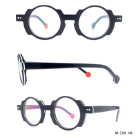 Nouvelle monture de lunettes optiques en acétate assortie aux couleurs, monture irrégulière, tendance hip-hop, lunettes décoratives pour enfants de 3 à 8 ans