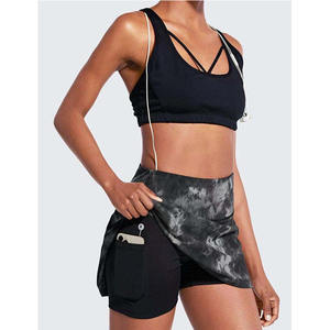 Gonna da Tennis da donna active <span class=keywords><strong>cento</strong></span> skirt rughe gonna corta sportiva carina con tasche gonna da golf sportiva da allenamento - Product Image 5