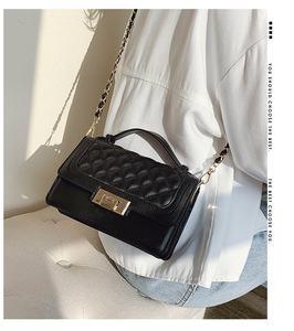2025 bolsos de mano para mujer bolsos de lujo patrón de rejilla señoras cadena Retro bolso de mujer - Product Image 3