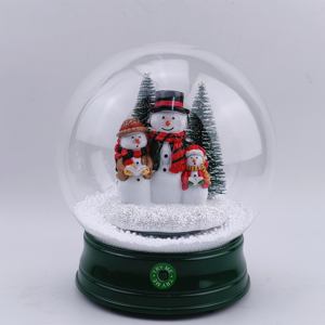 Globo de nieve de bolas de cristal con música, bola de nieve de Papá Noel de resina, led grande, Navidad, 18cm, gran oferta - Product Image 4