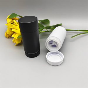 Envase de desodorante vacío de 15g/30g/50g/75g para bálsamo en barra de cosmética negra, tubo de colorete, con llenado inferior y serigrafía - Product Image 4