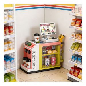 Supermarché de jeu pour enfants, caisse enregistreuse, panier de courses, jouet de rôle pour épicerie - Product Image 4