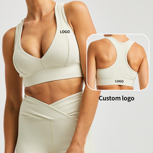 MIQI <span class=keywords><strong>2022</strong></span> nuevo Sujetador deportivo reciclado con espalda abierta de secado rápido, transpirable, estampado cruzado en la espalda, tallas XS a XL, Sujetador deportivo de talla grande para mujer - Product Image 6