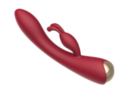 Vibromasseur gonflable en forme de lapin pour femmes, double stimulation, 10 modes de vibration, rechargeable par USB, étanche, en silicone