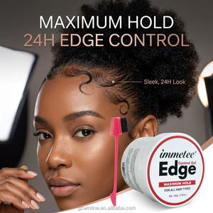 Gel Fijador de Cabello de Marca Propia con Cepillo, Fijación Máxima de 24 Horas, Cera para Peinar Cabello <span class=keywords><strong>Afro</strong></span> 4C, Fijador de Bordes a Base de Agua, 150g - Product Image 1