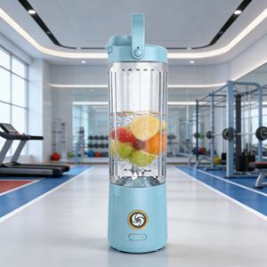 Heavy Duty 6 Blades USB <b>Rechargeable</b> Turbo Mode 550ml Portable <b>Battery</b>-Powered Blender Leak Proof Ice Crushing Smoothies Maker - Product Image 3