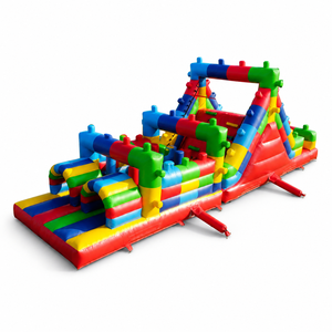 Pista de Obstáculos Inflable Gigante con Logotipo Personalizado, Directo de Fábrica, para Niños y Adultos, Alquiler para Fiestas y Carnavales al Aire Libre - Product Image 1