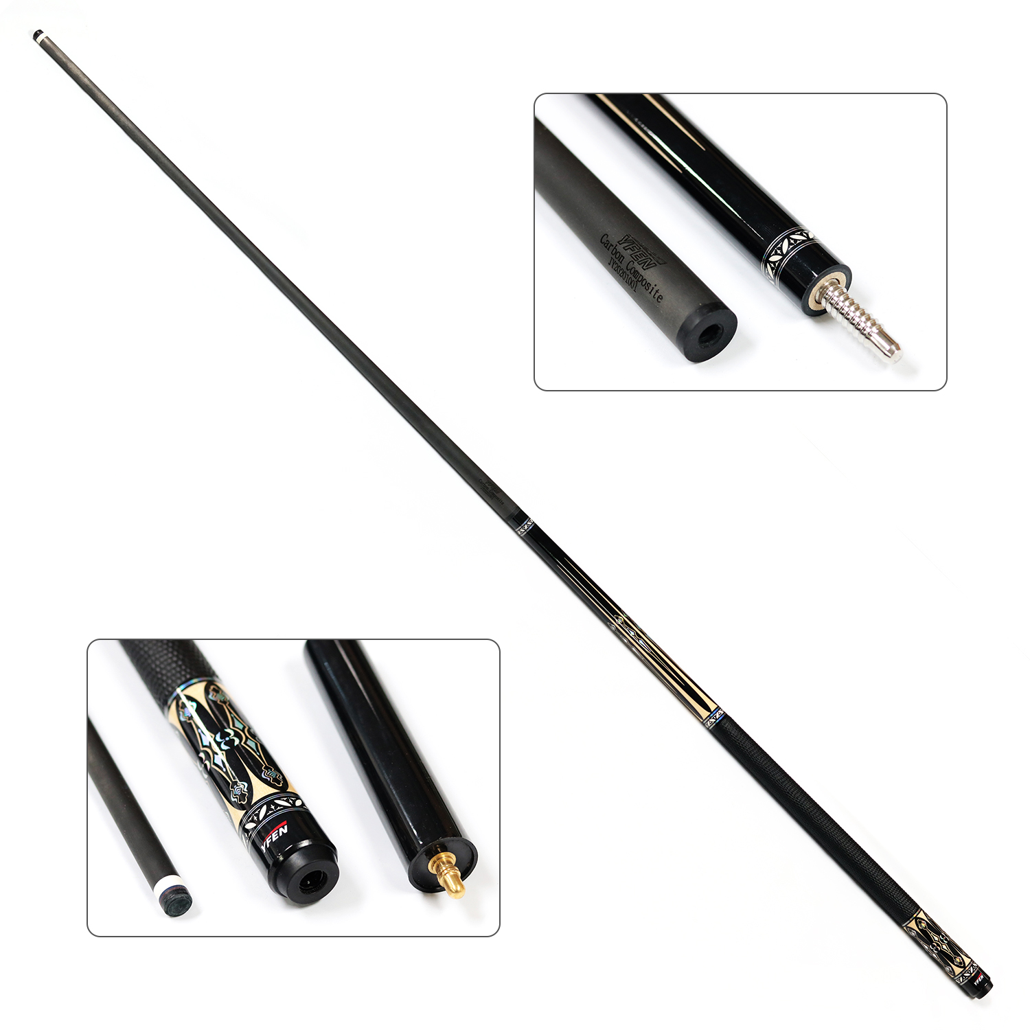 YFEN Pool Cues - Premium Carbon Fiber Shaft & Maple Wood