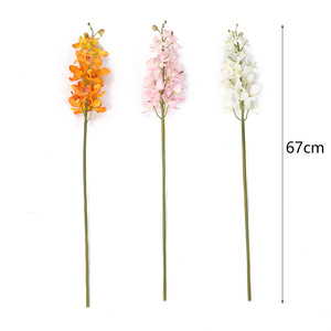 Orquídea <span class=keywords><strong>Dendrobium</strong></span> Artificial Realista, Flor de Orquídea Mokara Artificial, Orquídea Vanda Artificial de Tallo Largo para Decoración de Jarrones en Sala de Estar - Product Image 5