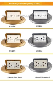 กล่องเต้ารับไฟฟ้าแบบติดพื้นมาตรฐานอเมริกัน สีทอง 125V IP44 16A - Product Image 6