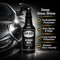 Cire en spray hybride automobile (473ml) - Cire de protection pour voiture à haute brillance, finition hydrophobe longue durée pour la peinture des voitures neuves et anciennes