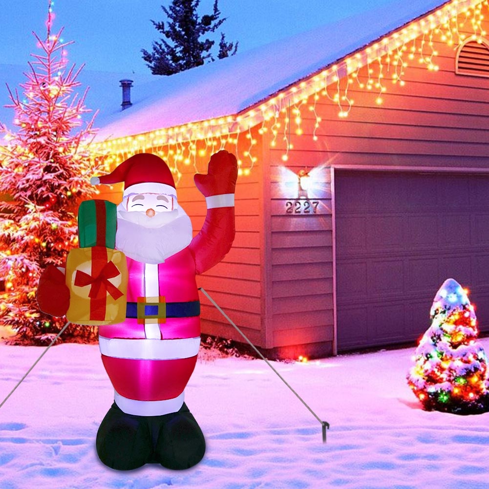 Рождественский светодиодный светильник OurWarm 5 футов, украшение Санта Клауса, уличный Рождественский надувной