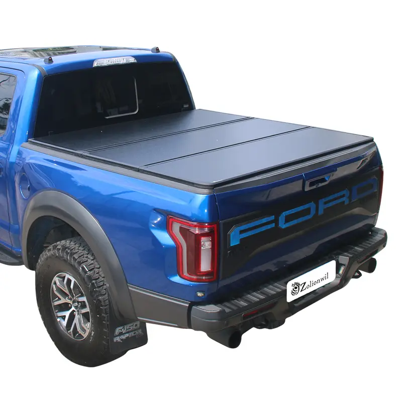 Fornitura diretta in fabbrica copriletto Pickup copertura rigida Tri-pieghevole Tonneau Ford F150 dimensioni personalizzate disponibili