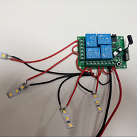 Interrupteurs à télécommande DC12V 4 canaux, relais 10A, code d'apprentissage, récepteur 433MHZ, télécommande de porte de garage, interrupteur d'alimentation à télécommande