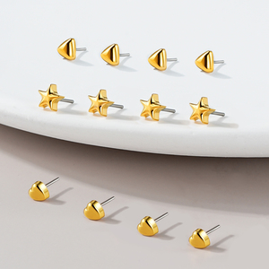 Toposh F136 Maan Ster Zon Lip <span class=keywords><strong>Labret</strong></span> <span class=keywords><strong>Piercing</strong></span> Titanium Oor Septum Theadless Push-In Top G23 Titanium <span class=keywords><strong>Piercing</strong></span> - Product Image 2