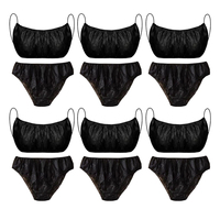 Ensemble de sous-vêtements jetables personnalisés pour femmes de vente chaude Soutiens-gorge jetables et culotte string pour Spa