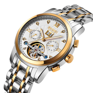 SKMEI M029 Reloj automático informal de acero inoxidable para hombre Movimiento mecánico de negocios que muestra la fecha Semana Mes - Product Image 5