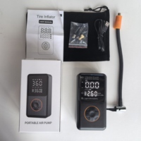 Mini compresseur d'air de voiture numérique sans fil avec gonfleur de pneu DC 12V pour balles de vélo de pneu arrêt automatique pompe à Air Portable batterie externe