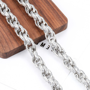 Nuevo Estilo DIY: Cadena Triple de Electrolisis, Brillante, Ovalada, de Acero Inoxidable, Hecha a Mano, para Collar, Pulsera y Accesorios - Product Image 1