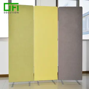 Professional Factory 100% Polyester Acoustic Office Divider Screen Fireproof Folding Office Partition Panel