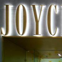 Enseigne LED rétroéclairée personnalisée en acier inoxydable, anti-corrosion, avec transformateur, pour la décoration murale extérieure des bureaux, supermarchés et centres commerciaux