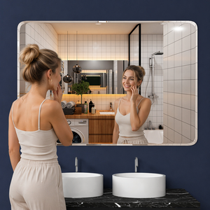 <span class=keywords><strong>Espejo</strong></span> Plateado Ultra Claro de 3mm 4mm 5mm 6mm con <span class=keywords><strong>Borde</strong></span> Pulido para Decoración de Baños - Product Image 3