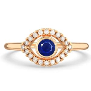 Adjustable Blue Sapphire Birthstone <b>Ring</b> 925 Sterling Silver Band 14K <b>Gold</b> Plated Prong <b>Set</b> Minimalist Jewelry for Women - Product Image 2