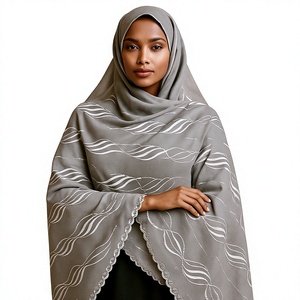 Women's <b>Chiffon</b> <b>Scarf</b> Leaf Pattern Lace Trim Lightweight Breathable Summer Shawl Daily Wear Wholesale - Product Image 4