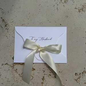 To My Future Wife / Husband Card | <strong>Wedding</strong> Day Letter Card | Handmade Scalloped Envelope with Ivory Satin Bow | <strong>Wedding</strong> <strong>Keepsake</strong> - Product Image 5