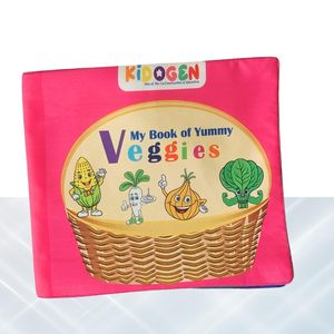 Libro de Tela KIDOGEN de Yummy Veggies para Niños |   Libro de aprendizaje sobre vegetales |   Libro de Actividades Educativas de Tela Suave - Product Image 1