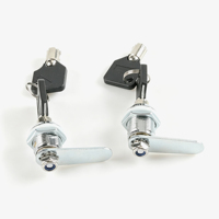 Serrure cylindrique BLJ 19 mm en alliage de zinc, serrure tubulaire à came en laiton, grade 2 ANSI, chromée, 2 clés pour portes de casiers et distributeurs automatiques