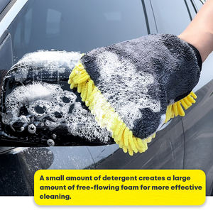 Cina all'ingrosso Premium doppio lato in <span class=keywords><strong>pile</strong></span> di corallo ciniglia guanto in microfibra guanto per autolavaggio per Auto pulizia dei dettagli Auto - Product Image 2