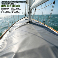 Bâche de protection pour bateau en PVC gris enduit, imperméable, anti-UV, anti-corrosion, robuste, pour usage marin