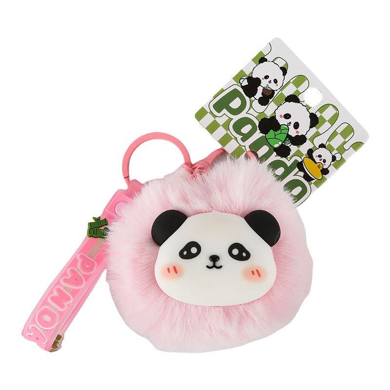 2026 Popular 3d Diy Plush Panda Cartoon Keychain Cute Cartoon Pendant Children Women Small Gift for Kid