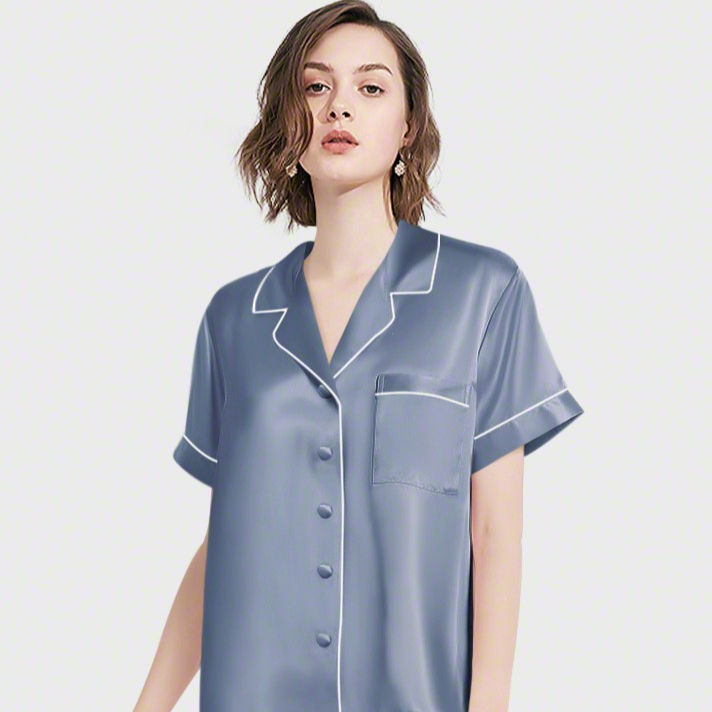 Women's Sexy Lingerie Nightdress Hot Sale 6A Grade 100%Women Short Set Silk Sleepwear Silk Dress Luxury Silk Pajamas