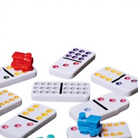 Jeu de dominos éducatifs en plastique Double 12 de Spin Master Games, boîte de rangement, jeux de société familiaux pour 2 à 6 joueurs, à partir de 8 ans, divertissement