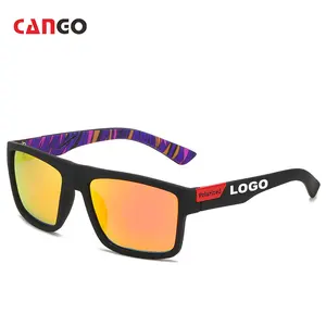 Cango polarize bisiklet balıkçılık koşu özel güneş gözlükleri logo gözlük yüksek kalite plaj Oem toptan polarize güneş gözlüğü
