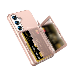 Funda Protectora para Teléfono con Ranura para Tarjetas y Espejo Integrado, Doble Capa, Resistente a Impactos, para Samsung Galaxy S26 Ultra - Product Image 1