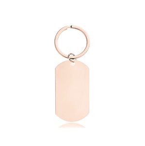 50mm Mirror Polish Strip Bar Keychain Stainless Steel Stamping Bar Blank Keychain for DIY Custom Name Engrave <b>Charm</b> Tags <b>Keyring</b> - Product Image 4
