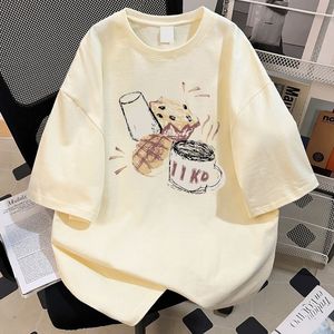 Maglietta Larga Shimaer 220g 100% Cotone da <span class=keywords><strong>Donna</strong></span>, Blusa a Maniche Corte Casual di Tendenza Più Venduta per Abbigliamento Femminile - Product Image 5