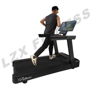 Tapis roulant commercial en acier avec <span class=keywords><strong>grand</strong></span> écran incurvé et fonction de mise en <span class=keywords><strong>miroir</strong></span> de l'écran, caractéristiques de sécurité, équipement de salle de sport, machine de course - Product Image 4