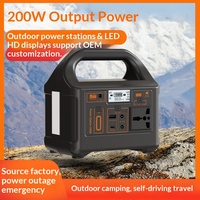 Centrale électrique mobile extérieure personnalisée Eg015Li Lithium-ion 200W avec écran LED, recharge photovoltaïque, pour coupures de courant et urgences 220V/110V