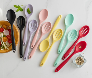 Accessoires <span class=keywords><strong>de</strong></span> cuisine roses colorés <span class=keywords><strong>Table</strong></span> <span class=keywords><strong>de</strong></span> <span class=keywords><strong>cuisson</strong></span> Cuillères en silicone <span class=keywords><strong>de</strong></span> service comestibles <span class=keywords><strong>de</strong></span> qualité alimentaire Scoop et ensemble <span class=keywords><strong>de</strong></span> cuillères à fente - Product Image 5