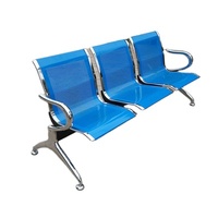 Chaise d'attente publique moderne Chaise d'attente 3 places pour aéroport et hôpital en acier inoxydable