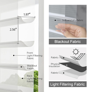 Thông minh Wifi điện shangri-la in đá đen Rèm Rèm Shades cửa chớp tự động 30 "W x 48" L lăn màu được xây dựng trong - Product Image 3