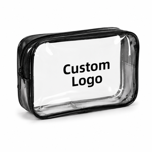 Cheap Eco-Friendly Foldable Waterproof <b>Make</b> <b>Up</b> <b>Bag</b> Custom Printing Logo Pvc Cosmetics <b>Bag</b> With Zipper - Product Image 3