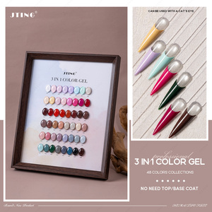 JTING Nouvelle Collection de 48 Couleurs de Vernis Gel Monophase 3-en-1 Sans Nécessité de Couche de Finition/Base Vernis à Ongles Gel Sans TPO/HEMA OEM pour Manucure - Product Image 4