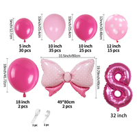 Chaîne de ballons sur le thème du papillon rose pour décorer les fêtes d'anniversaire des filles