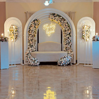 Décorations d'arche en PVC blanc pour fêtes et événements, toile de fond de scène de mariage