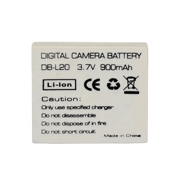 3,7 V batería de la cámara Digital Pack de baterías de reemplazo para Sanyo Db-L20 Db-L20A Db-L20Au Dsy003 B-9652 Xacti Dmx-Hd2000 Vpc-Ca9